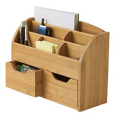 Bamboo Space Saving Desk Organizer
