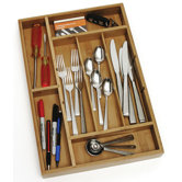 Bamboo Organizer with 2 Removable Dividers
