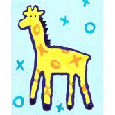 Paper Prints X & O Giraffe Canvas Print