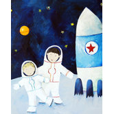 Paper Prints Brothers on the Moon
