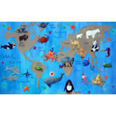 Wit and Whimsy My World Giclee Canvas Print by Liz Clay