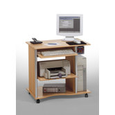 Computertisch in Buche / Alu-Optik