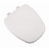 Deluxe Square Front Round Toilet Seat in White