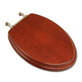Decorative Finish Elongated Wood Toilet Seat