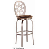 Provence 26" Brushed Steel Swivel Counter Stool