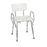 Shower Chair with Cut-Out Molded Seat and Arms