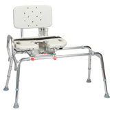 Transfer Bench with Cut-Out Molded Swivel Seat and Back