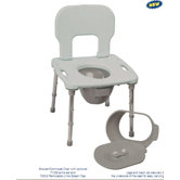 Bath One Shower and Commode Chair in Gray