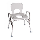 Shower Chair with Cut-Out Seat, Back, and Arms