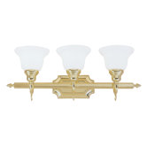 French Regency  Vanity Light in Polished Brass