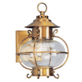 Harbor 11.25"  Outdoor Wall Lantern in Flemish Brass