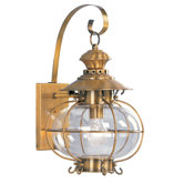 Harbor  Outdoor Wall Lantern in Flemish Brass