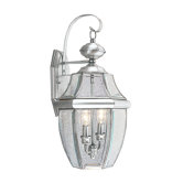 Monterey Outdoor Wall Lantern in Brushed Nickel