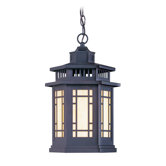 Mirror Lake  Outdoor Hanging Lantern in Bronze