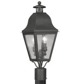 Amwell Outdoor Post Lantern in Black