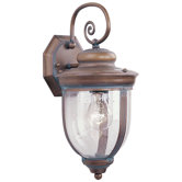 Windham Outdoor Wall Lantern in Vintage Brass
