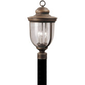 Windham  Outdoor Post Lantern in Vintage Brass