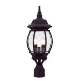 Frontenac  Outdoor Post Lantern in Black