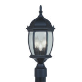 Kingston  Outdoor Post Lantern in Black