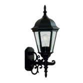 Hamilton Outdoor Up Light Wall Lantern in Black