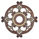 Ceiling Medallion in Palacial Bronze with Gilded Accents
