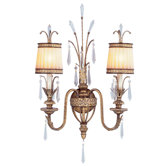 La Bella  Wall Sconce in Vintage Gold Leaf