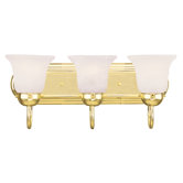 Home Basics Three Light Vanity in Polished Brass
