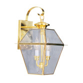 Westover Outdoor Wall Lantern in Polished Brass