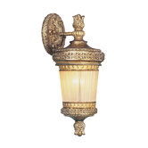La Bella Outdoor Wall Lantern in Vintage Gold Leaf