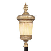 La Bella Outdoor Post Lantern in Vintage Gold Leaf