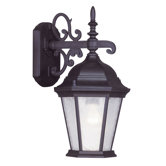 Hamilton 20" Outdoor Wall Lantern with Clear Water Glass Shade in Bronze