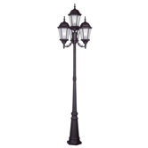 Hamilton Outdoor Four Head Post in Bronze