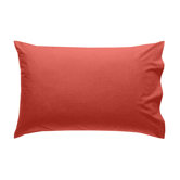 Kensington Plain Dye Pillowcases in Brick Red