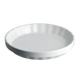 White Stoneware 24cm Fluted Dish