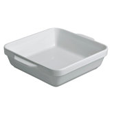 White Stoneware 25cm Square Dish Try Me