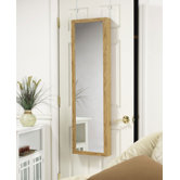 Over the door jewelry Armoire Mirror in Oak