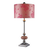 Trendsitions Lauren Table Lamp in Chrome/Pink Mosaic
