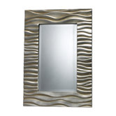Transcend Mirror in Silver Leaf and Black Antique
