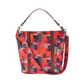 Leather Trim Paige Bucket Bag