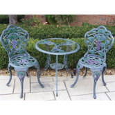 Vineyard 3 Piece Bistro Set