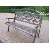 English Rose Aluminum Garden Bench