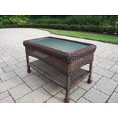Resin Wicker Rectangle Coffee Table