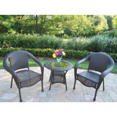 Resin Wicker 3 Piece Lounge Seating Group