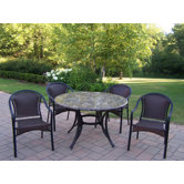 Stone Art 5 Piece Tuscany Dining Set