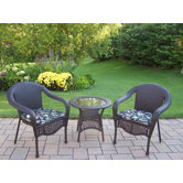 Elite Resin Wicker 3 Piece Lounge Seating Group
