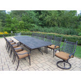 Belmont Expandable 13 Piece Dining Set with Cushions