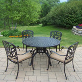 Hampton 5 Piece Dining Set with Cushions