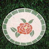 Mosaic Rose Stepping Stone