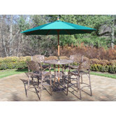 Elite 7 Piece Bar Set with Umbrella