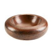 18" Hammered Copper Premium Blooming Vessel Sink